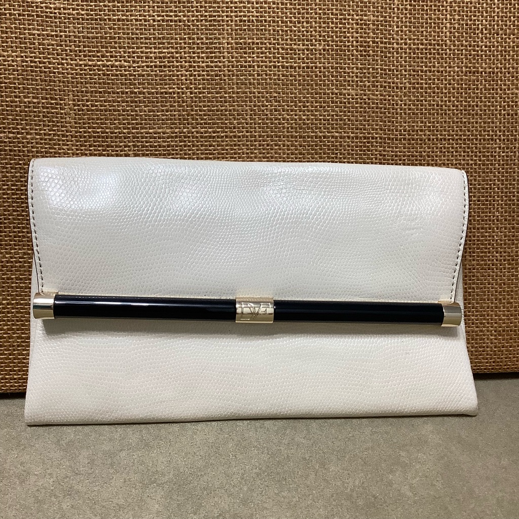 Diane Von Furstenberg Clutch Bag Envelope Beige 9.5”;X 6”